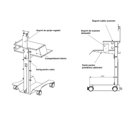 Cart pentru scanner Astra Mobili AL/CS