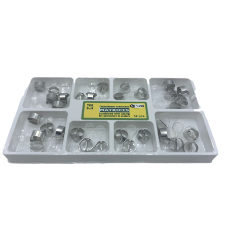 Kit 36 Matrice transparente cu cleme molar-premolar