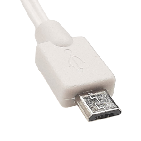 Cablu Conectare Fileclip/Cârlig Buză E-Connect S - Alb, Micro USB