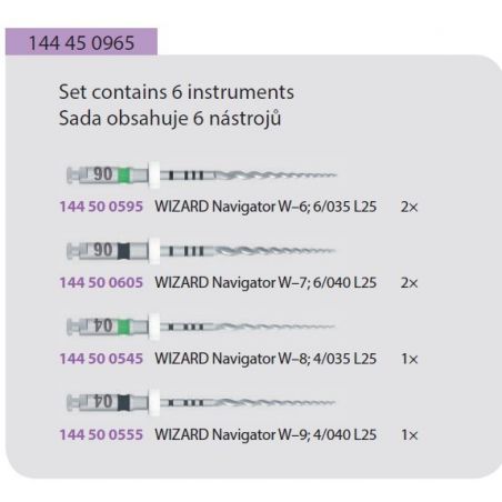 Ace endodontice rotative Wizard Navigator - complementary set